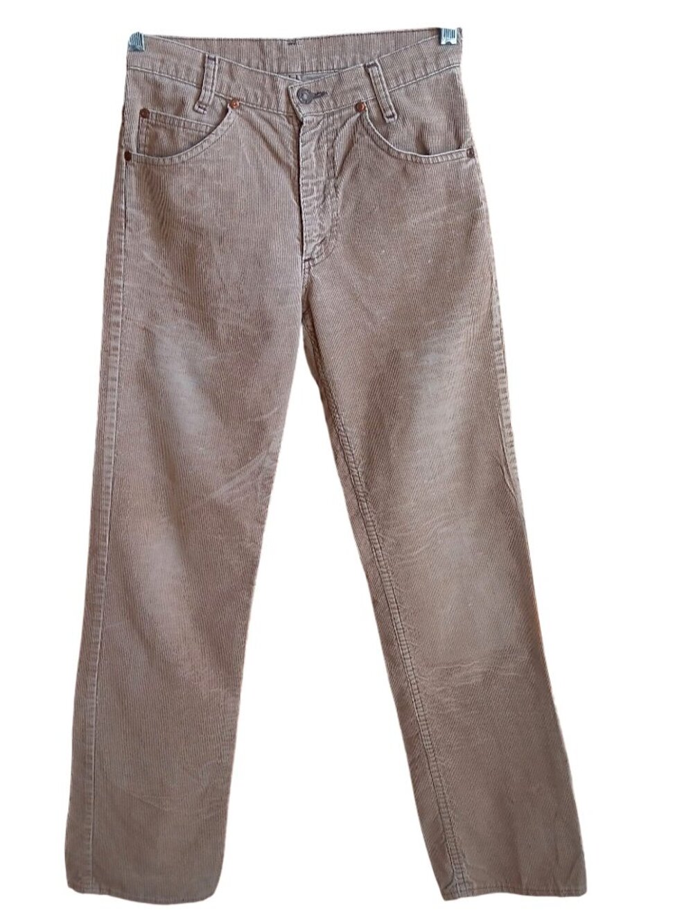 True Vintage Corduroy Jeans 27x32 1970s Mens Penneys Tan Bootcut Hippy Indy